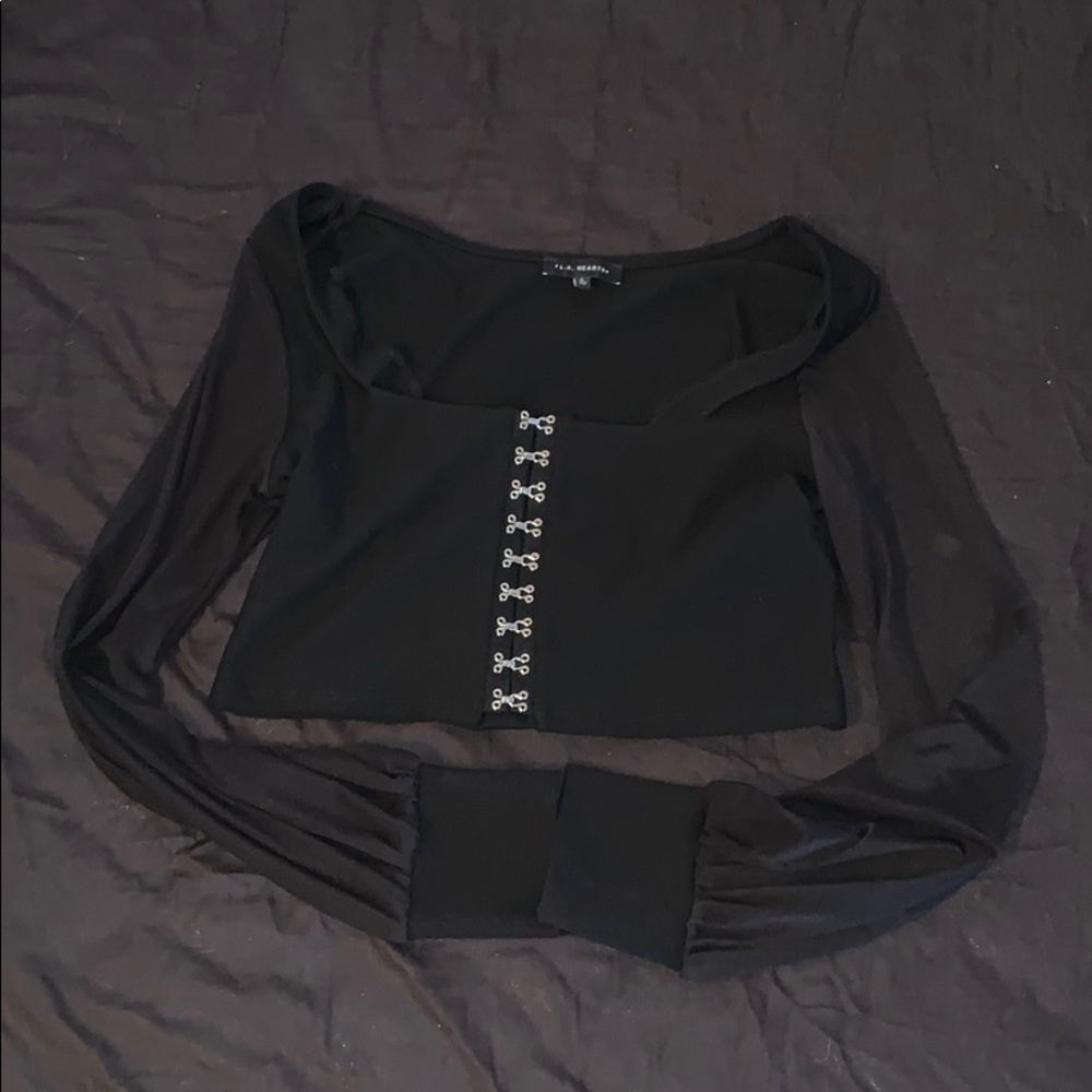 Black cropped top